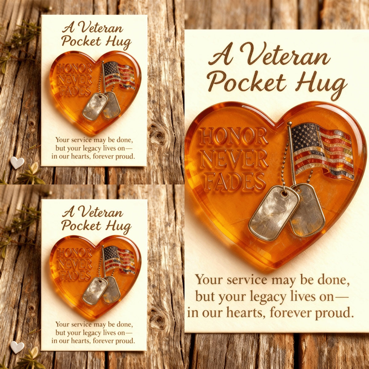 🌲Christmas & Veterans Day Gift🎖 Veteran Pocket Hug – “Honor Never Fades”