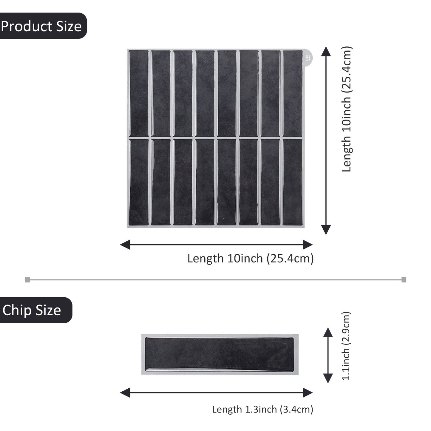 3D Self-Adhesive Wall Stickers Square Epoxy Wallpaper Kitchen And Bathroom Stickers Waterproof, Oil-Proof And High Temperature Resistant