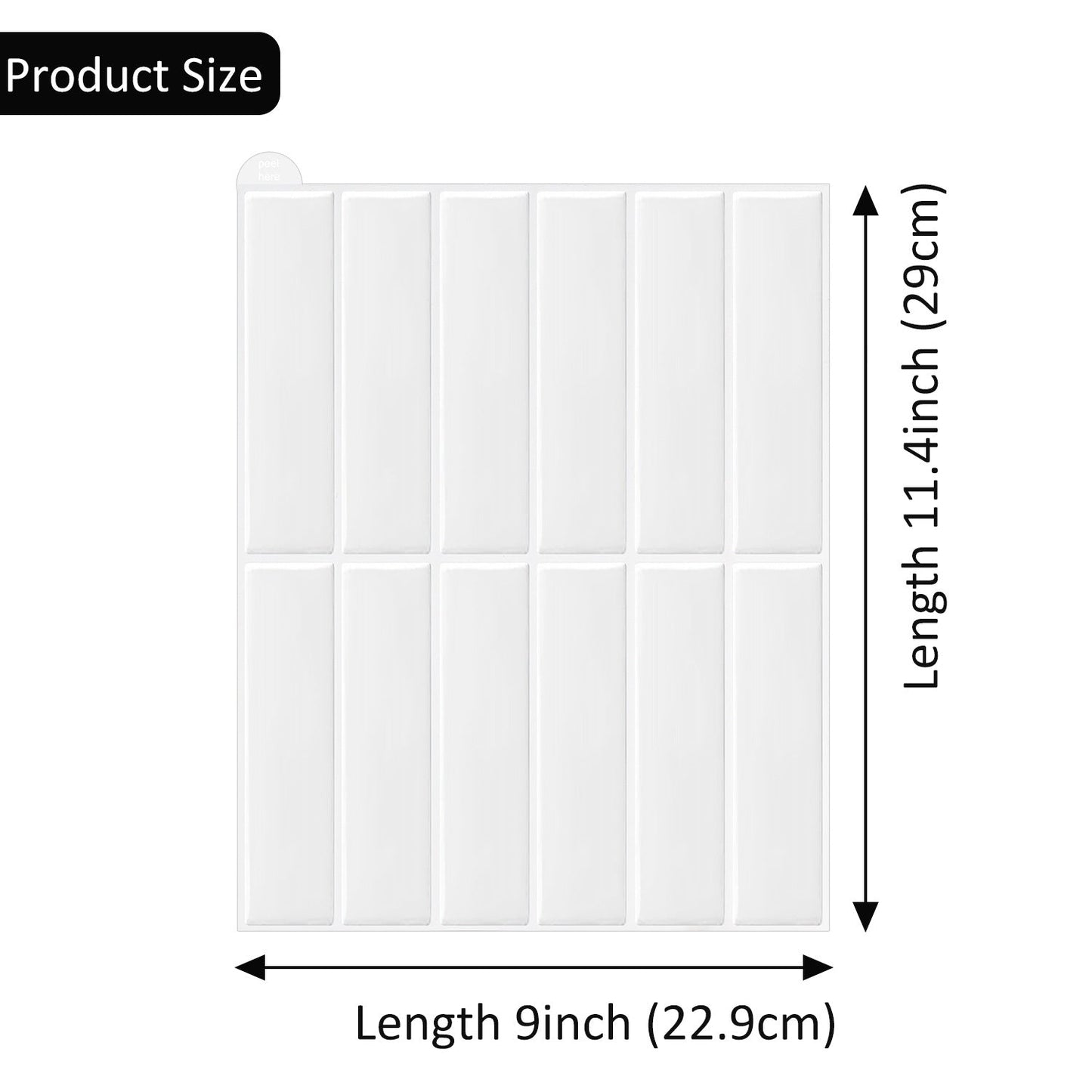 3D Self-Adhesive Wall Stickers Square Epoxy Wallpaper Kitchen And Bathroom Stickers Waterproof, Oil-Proof And High Temperature Resistant