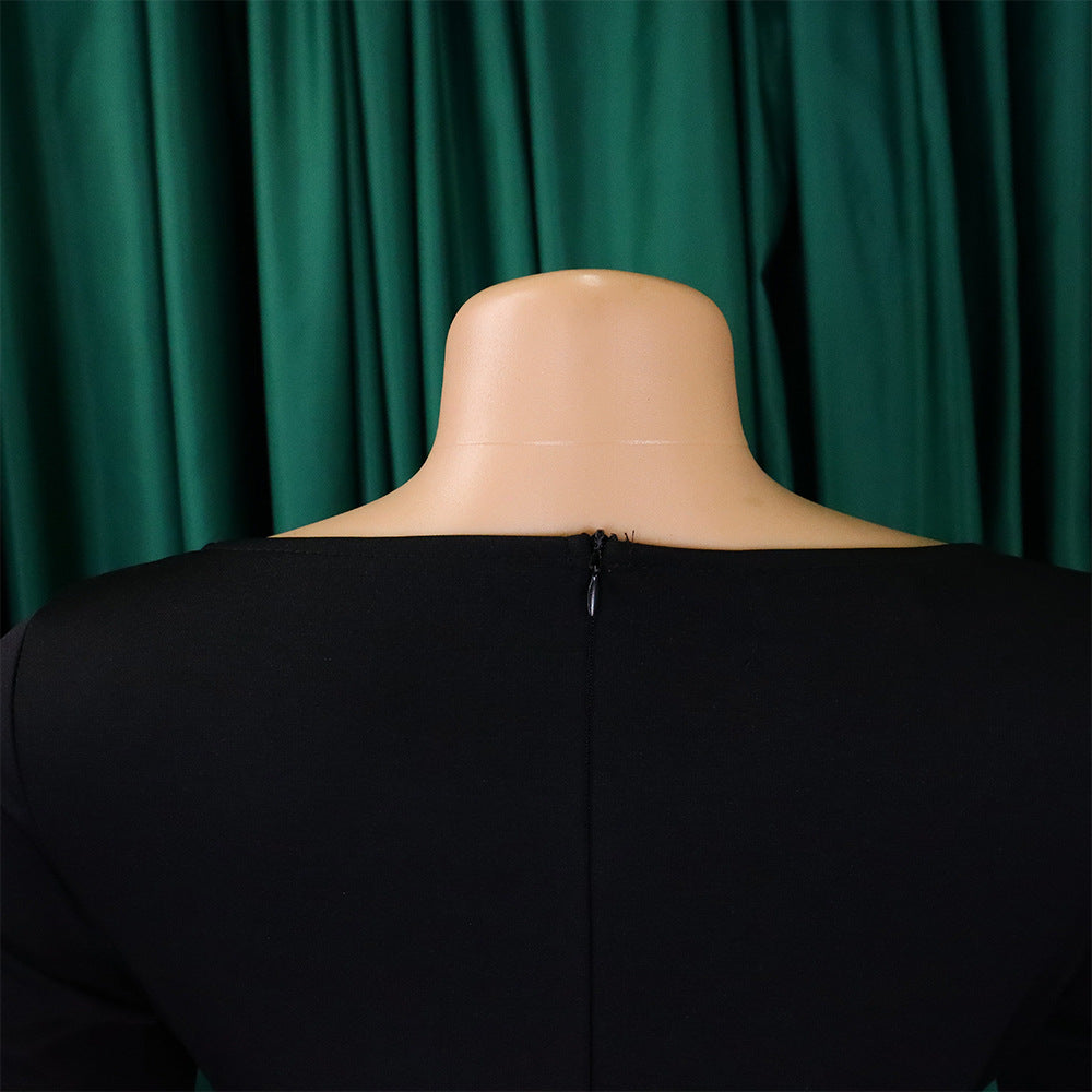 Simple Tie-Waist Plus Size Dress