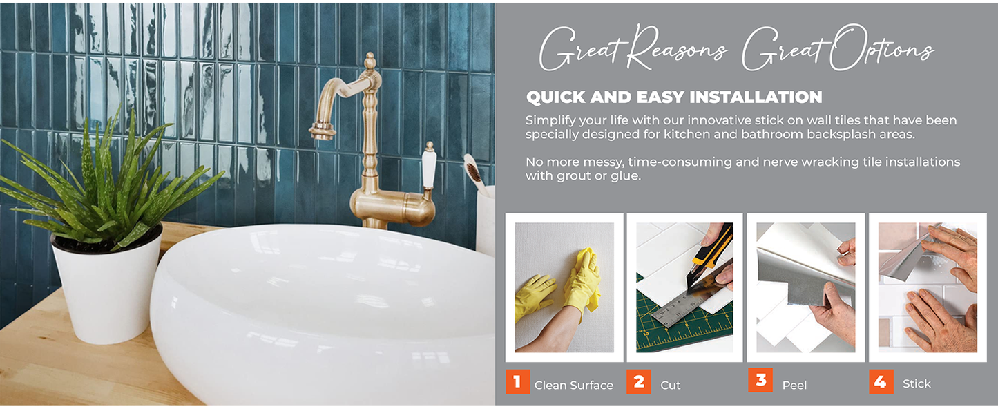 3D Self-Adhesive Wall Stickers Square Epoxy Wallpaper Kitchen And Bathroom Stickers Waterproof, Oil-Proof And High Temperature Resistant