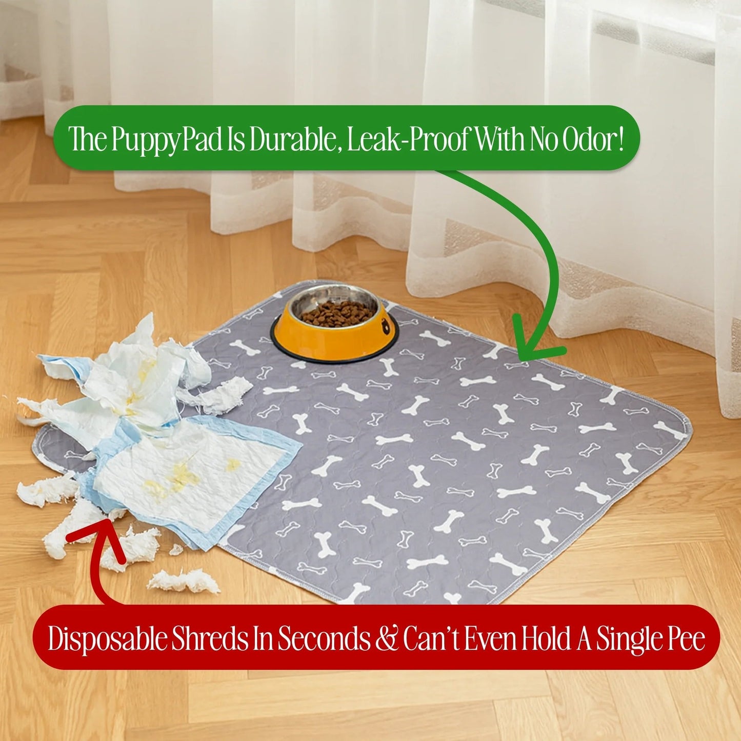 PuppyPad: stylish, super absorbent & reusable for a cleaner home.